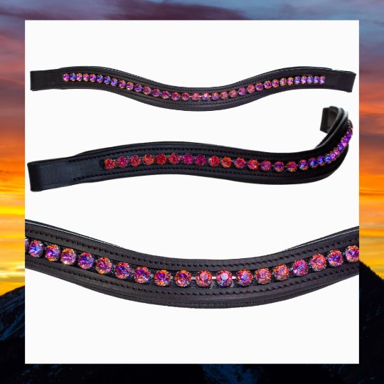 Product image for Colorado Sunset Crystal browband for horse bridle