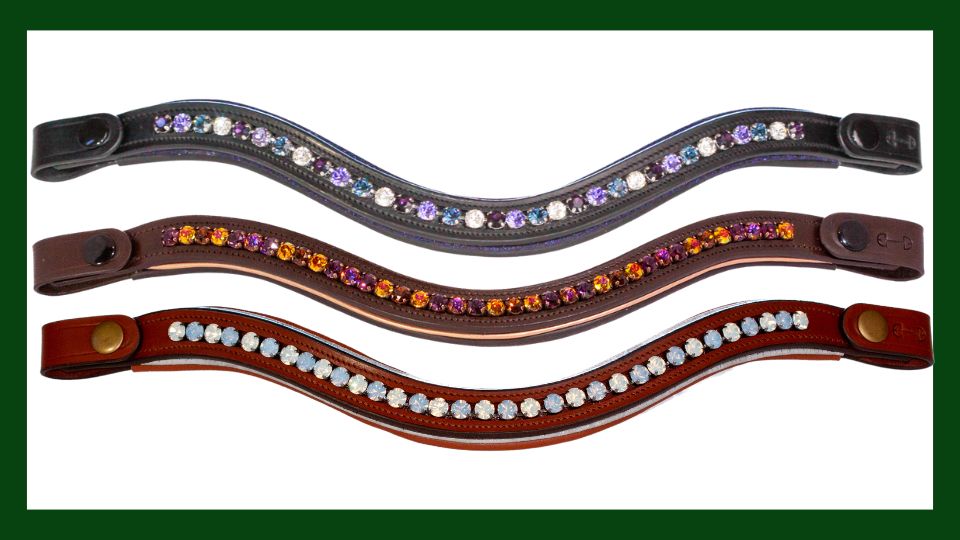 Crystal browbands wth Snaps for Horse bridles