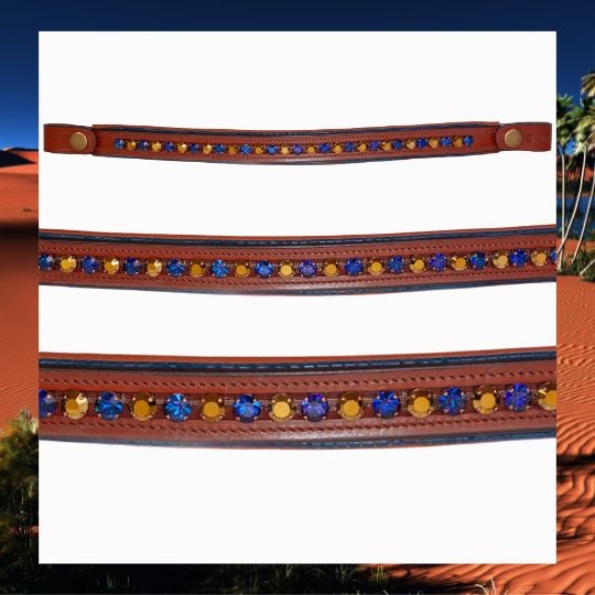 Product image for Desert Oasis Crystal browband with snaps for horse bridle