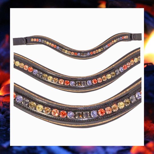 Product Image Ember's Glow luxury crystal browband for horse bridle