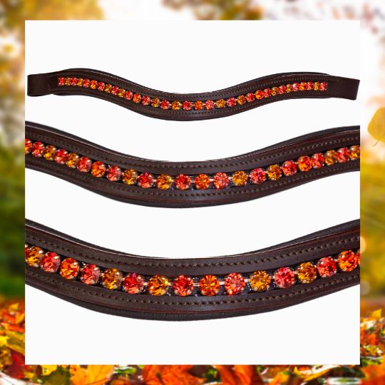 Product image for Fall Afire Crystal browband for horse bridle