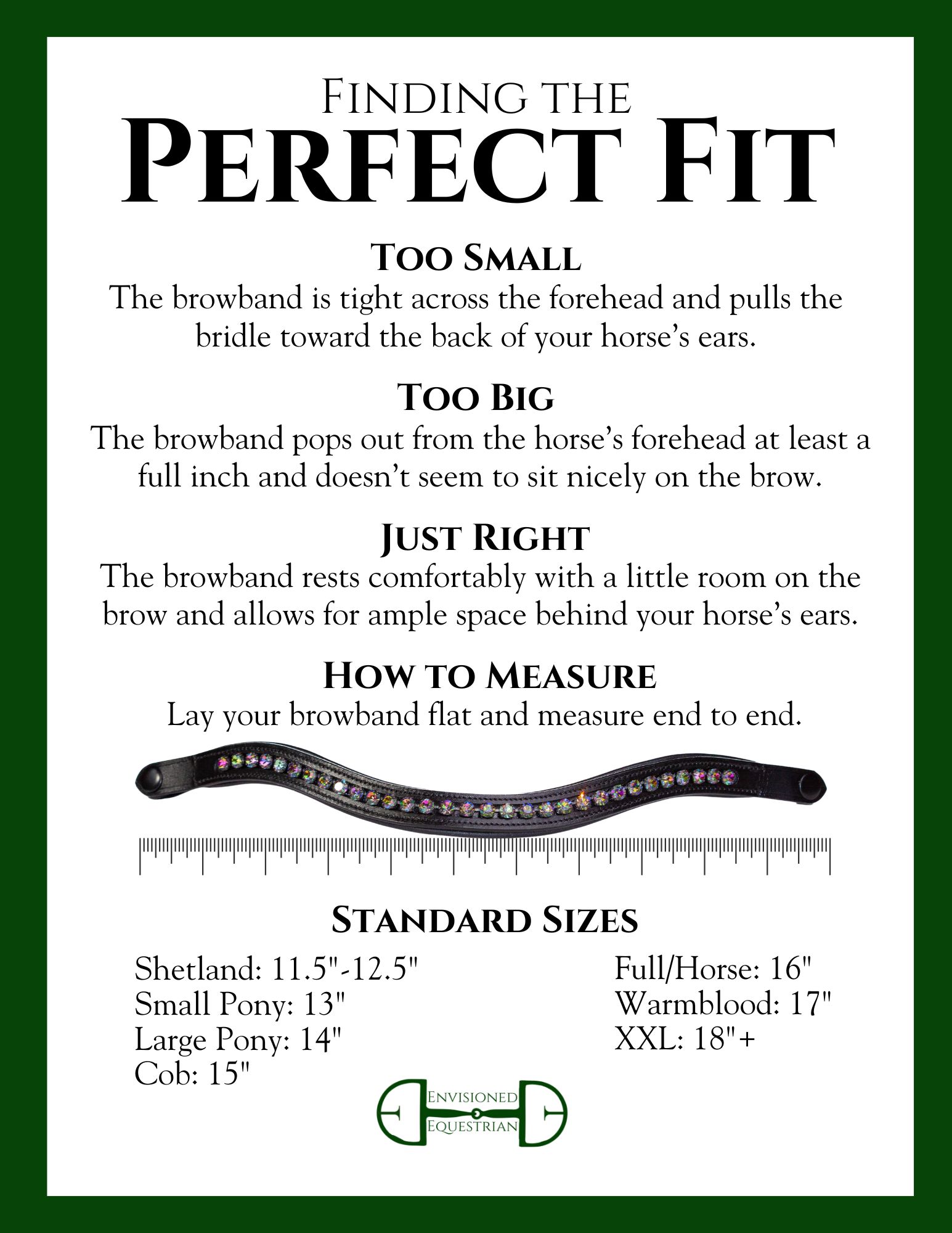 Infographic about finding the perfect browband fit