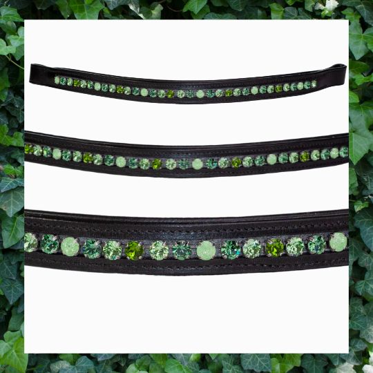 Product image for Green with envy luxury Crystal browband for horse bridle