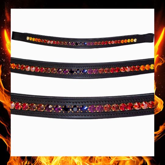 Product imagefor The Phoenix Crystal browband with snaps for horse bridle