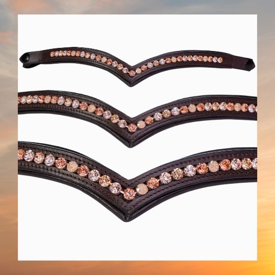 Product image for Twilight Tranquility Crystal browband for horse bridle