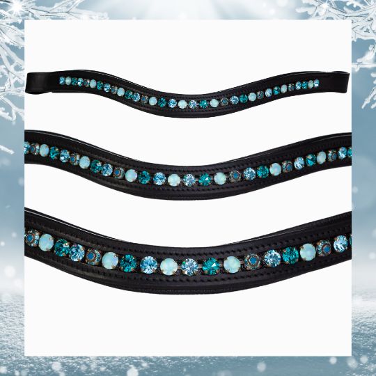 Project image for Winter's Wake Crystal browband for horse bridle